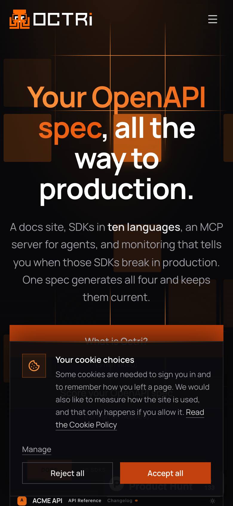 Octri.dev screenshot