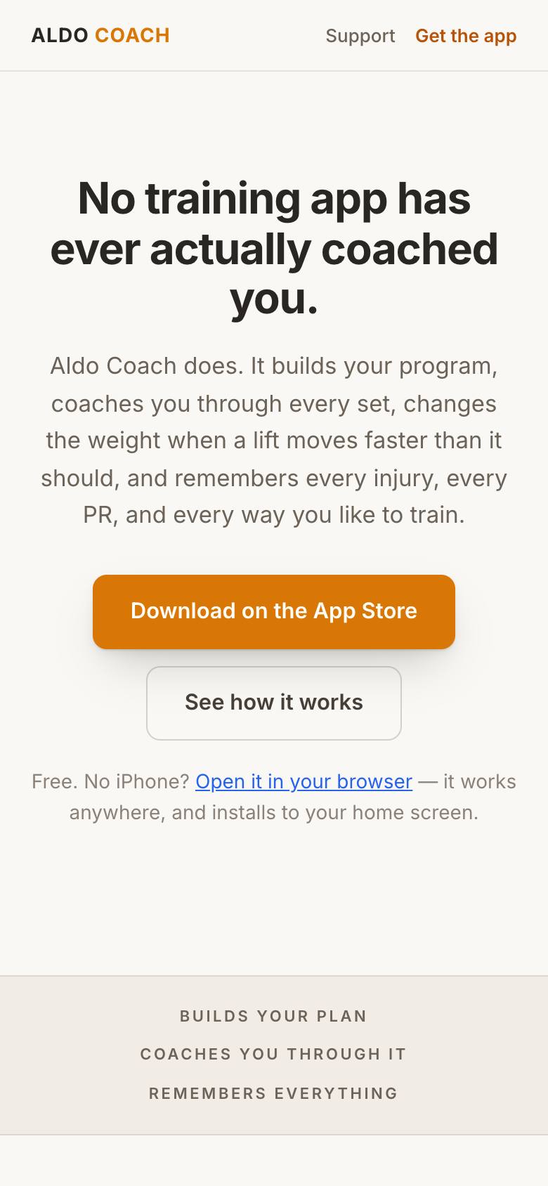 Aldo Coach screenshot