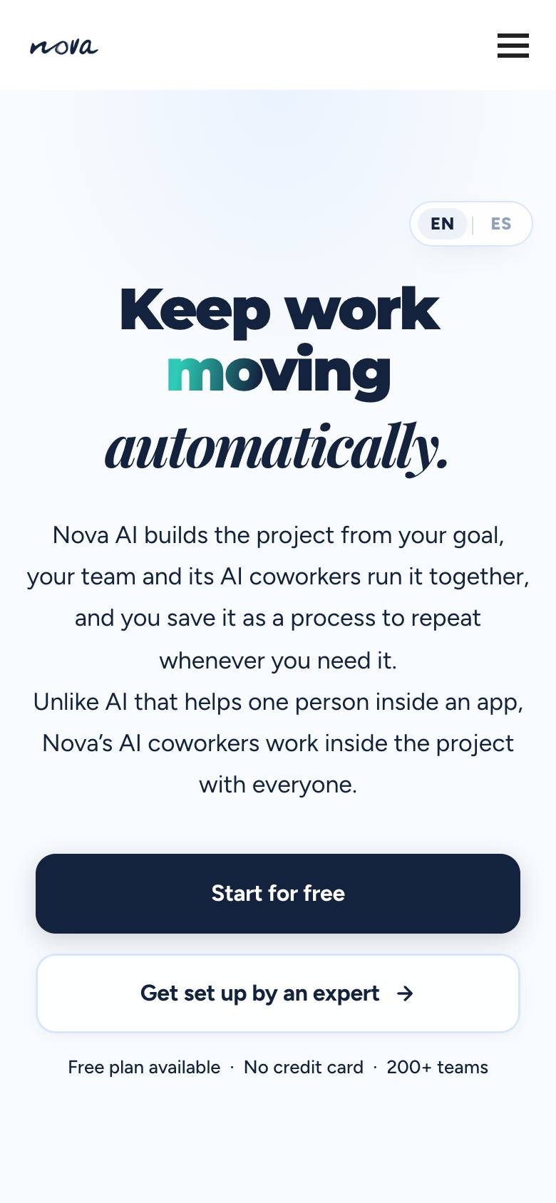 Nova AI screenshot