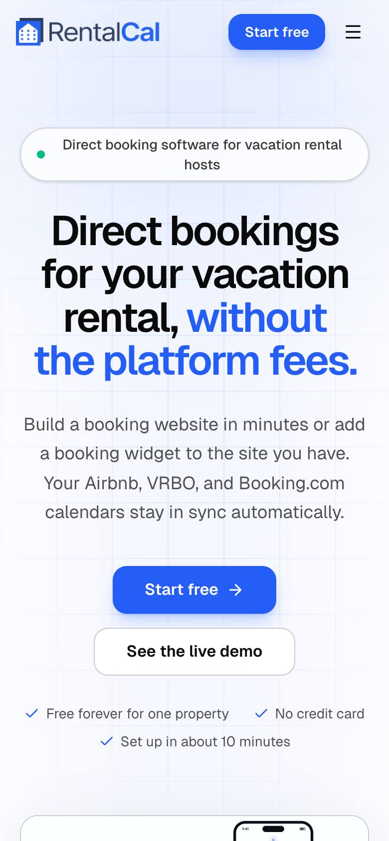 RentalCal screenshot