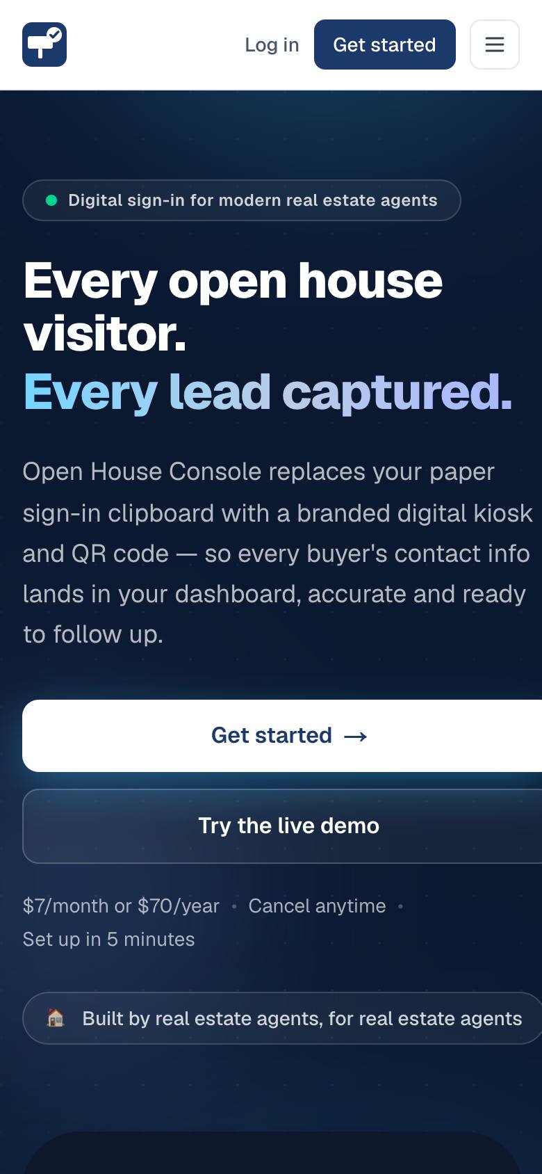 Open House Console screenshot