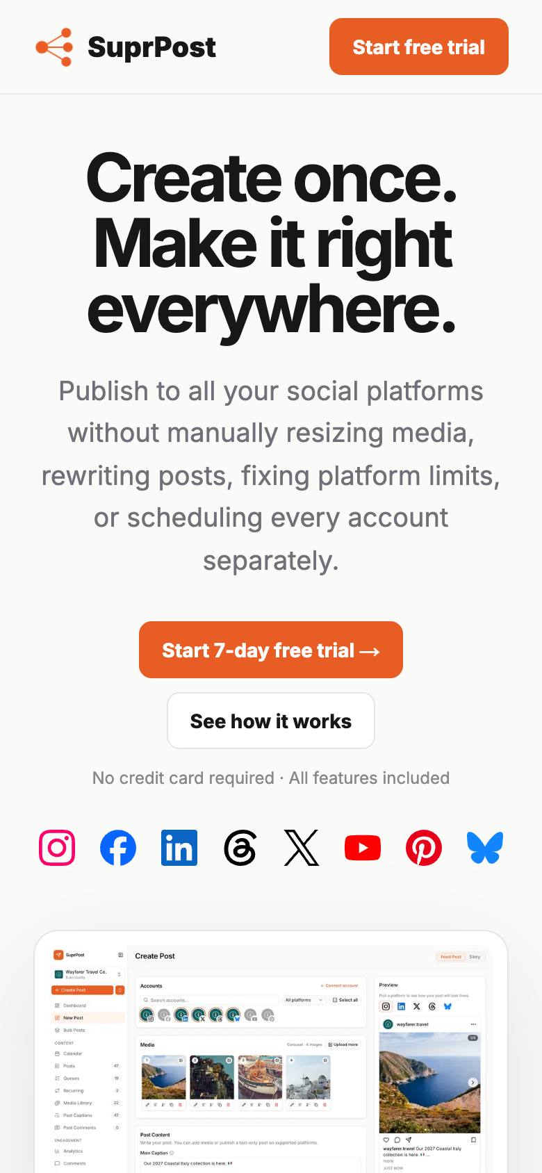 SuprPost screenshot