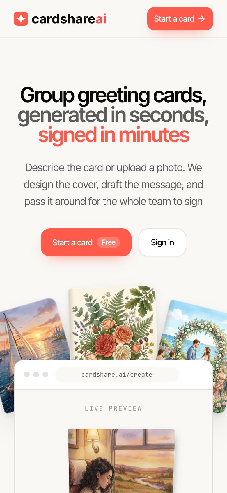 CardShare AI screenshot
