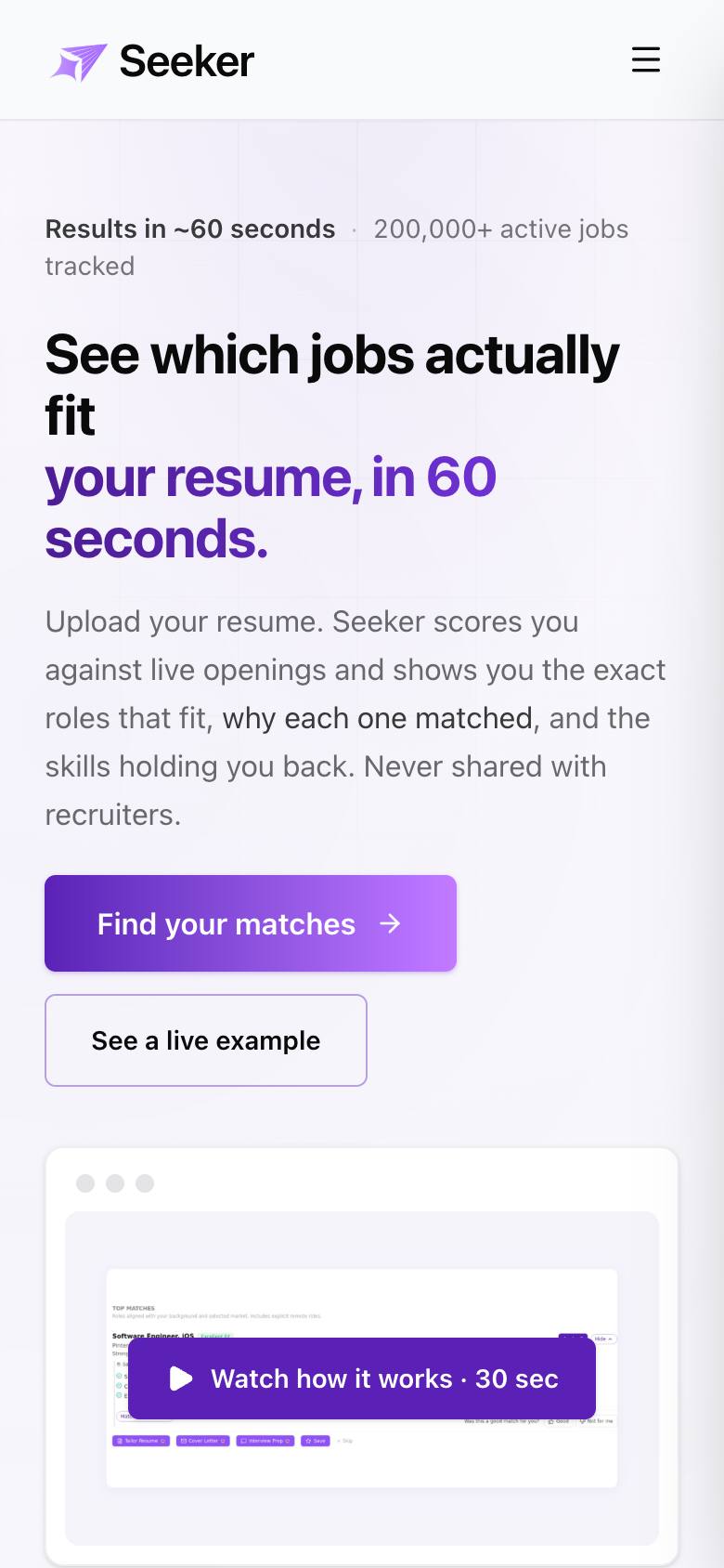 SeekerScore screenshot