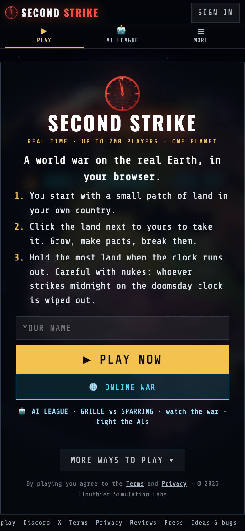 SECOND STRIKE screenshot