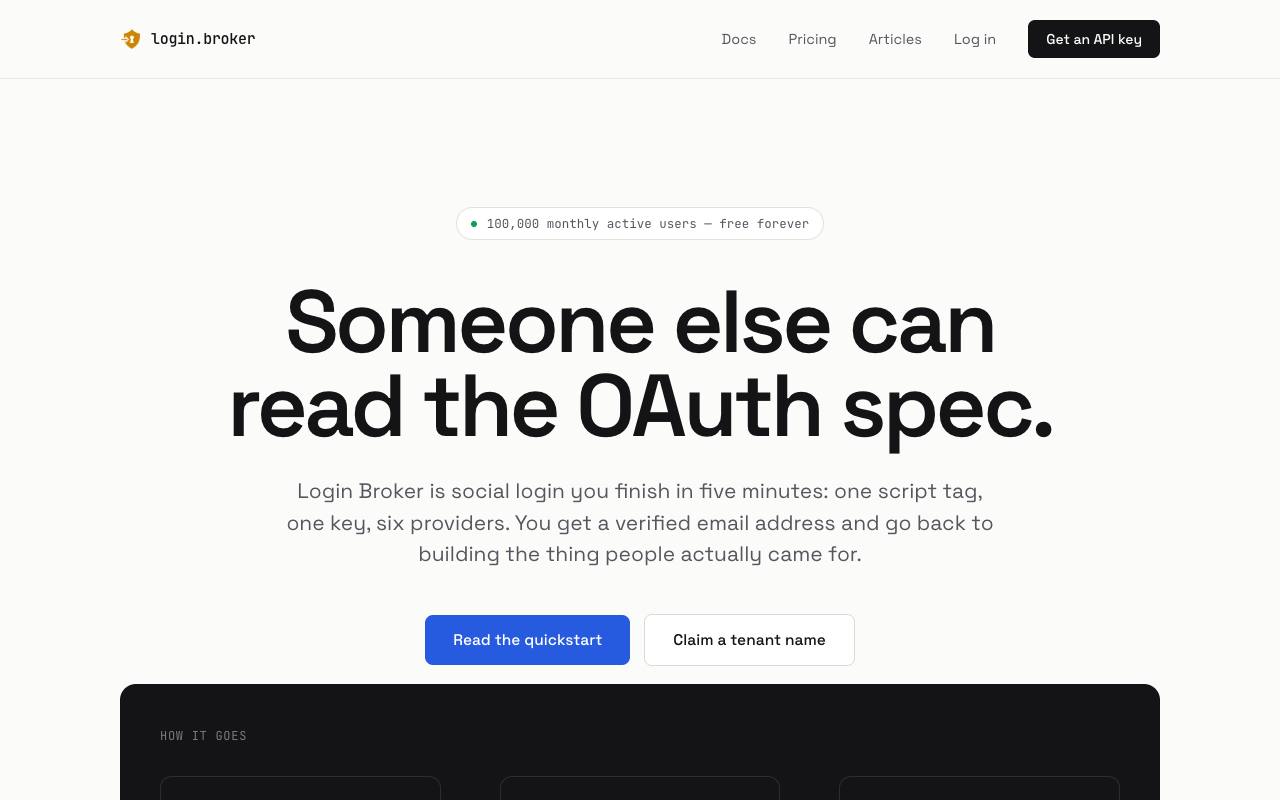 Login Broker screenshot