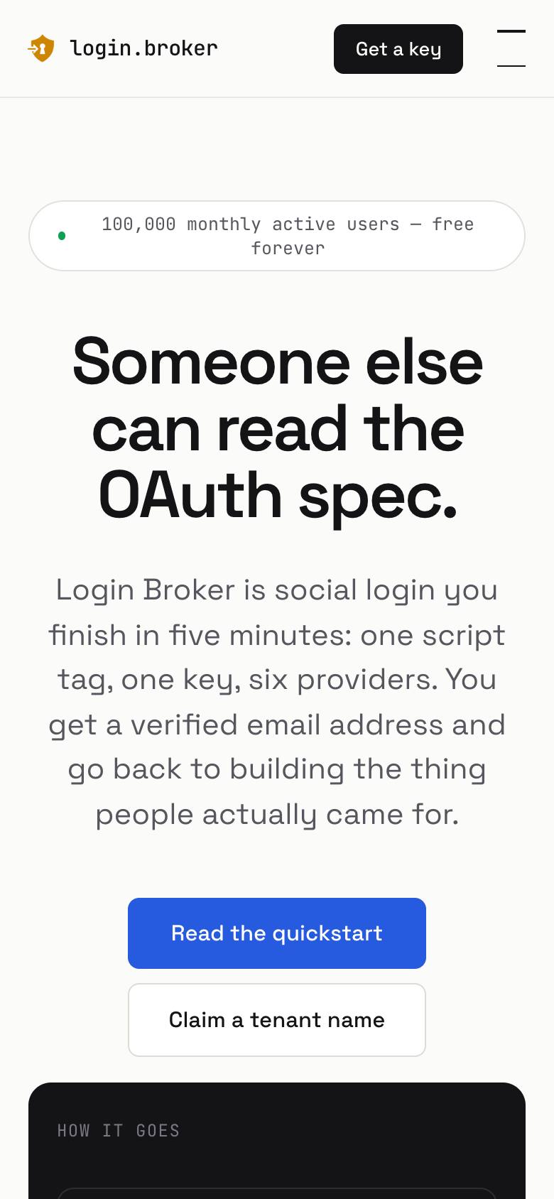 Login Broker screenshot