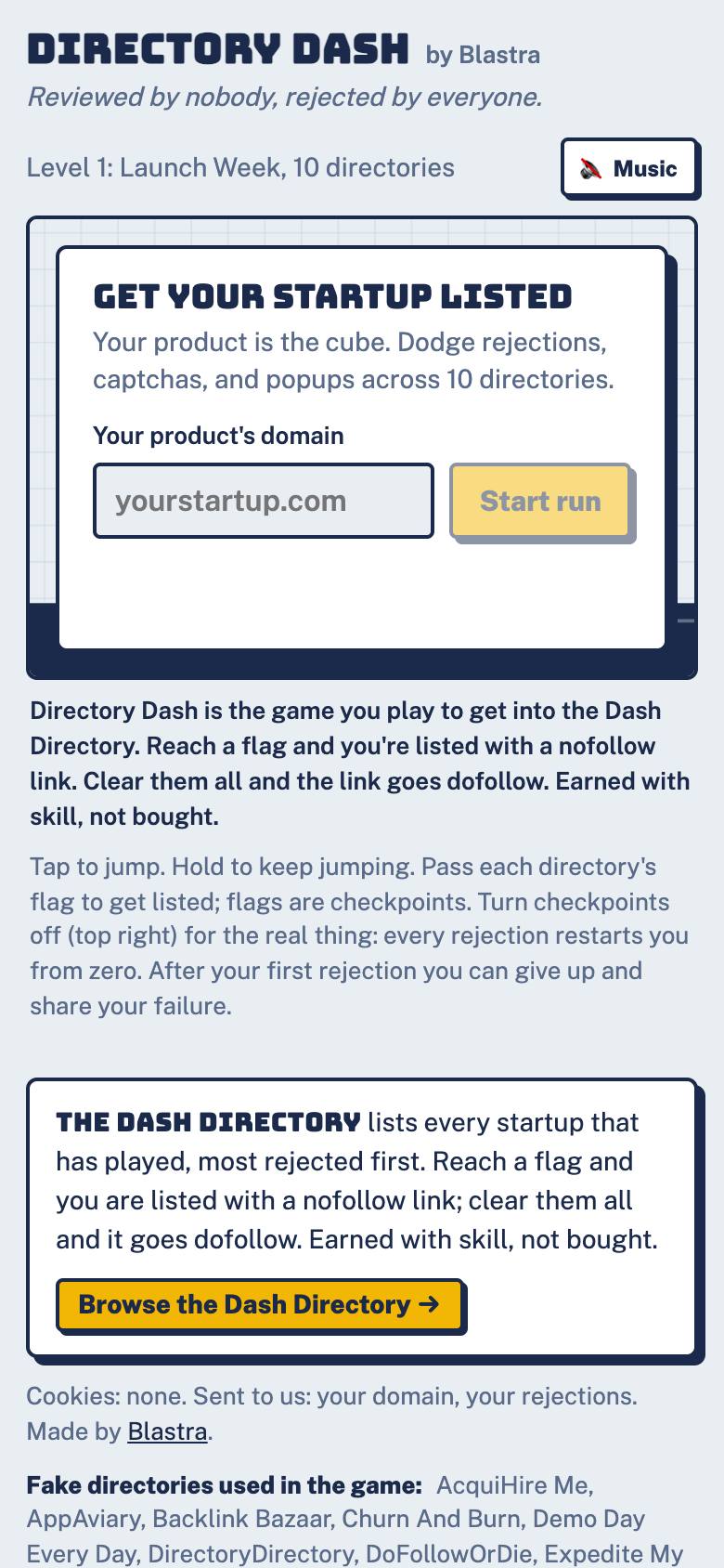 Directory Dash screenshot