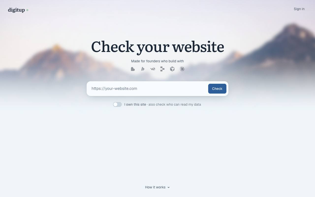 digitup screenshot