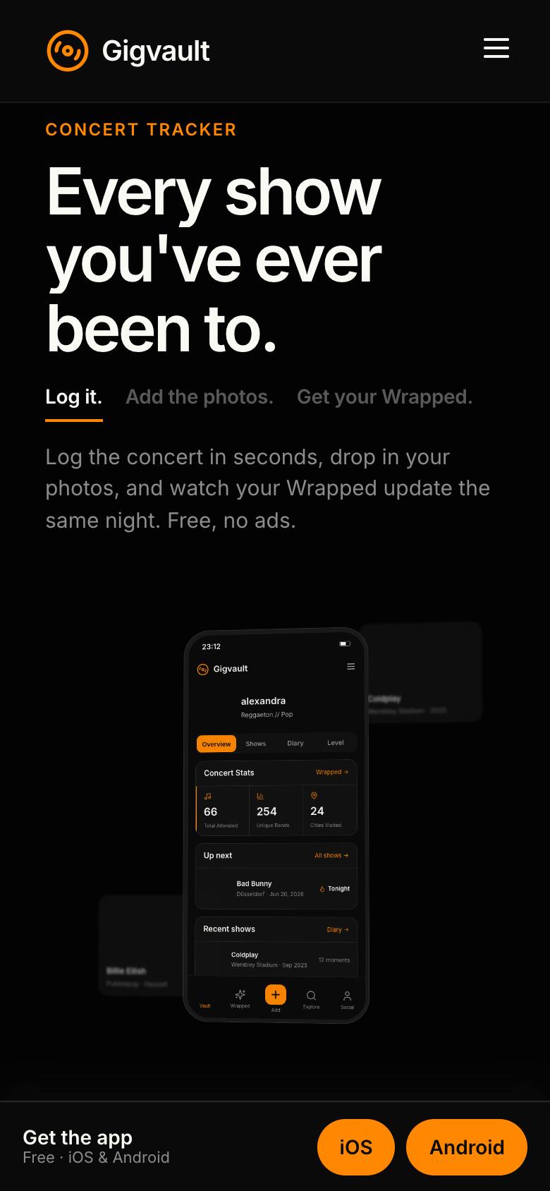 Gigvault screenshot