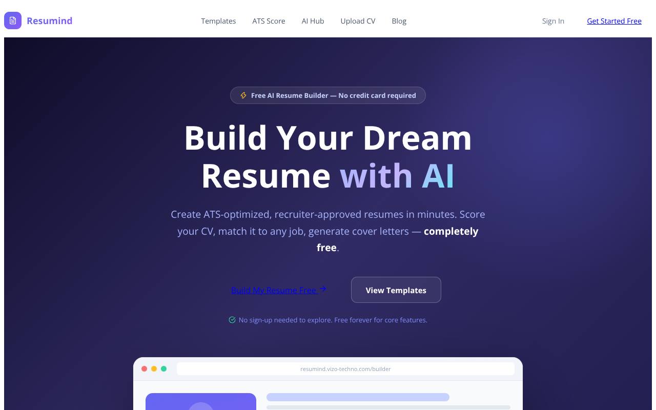 Resumind screenshot