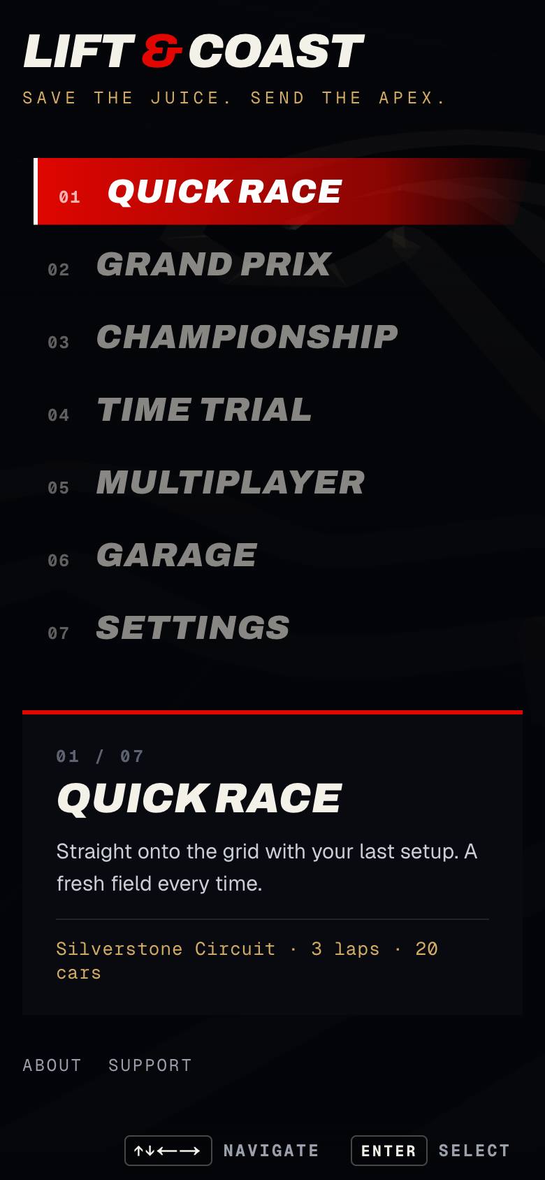 Browser-Based F1 Game screenshot