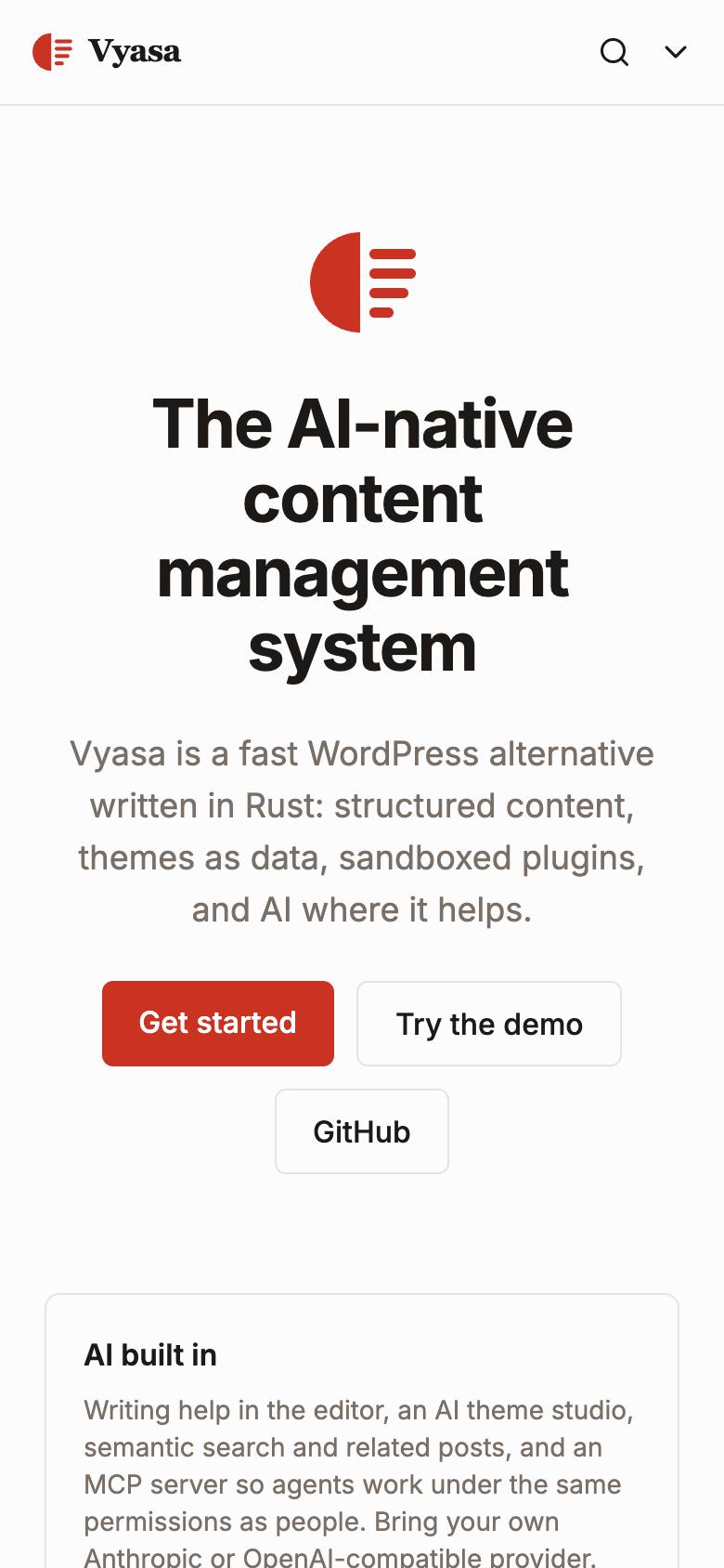 Vyasa screenshot